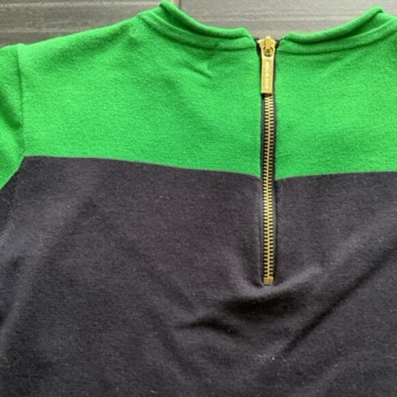 Michael Kors chic Knit navy/green sweater dress with gold zipper size x/s - Picture 4 of 9